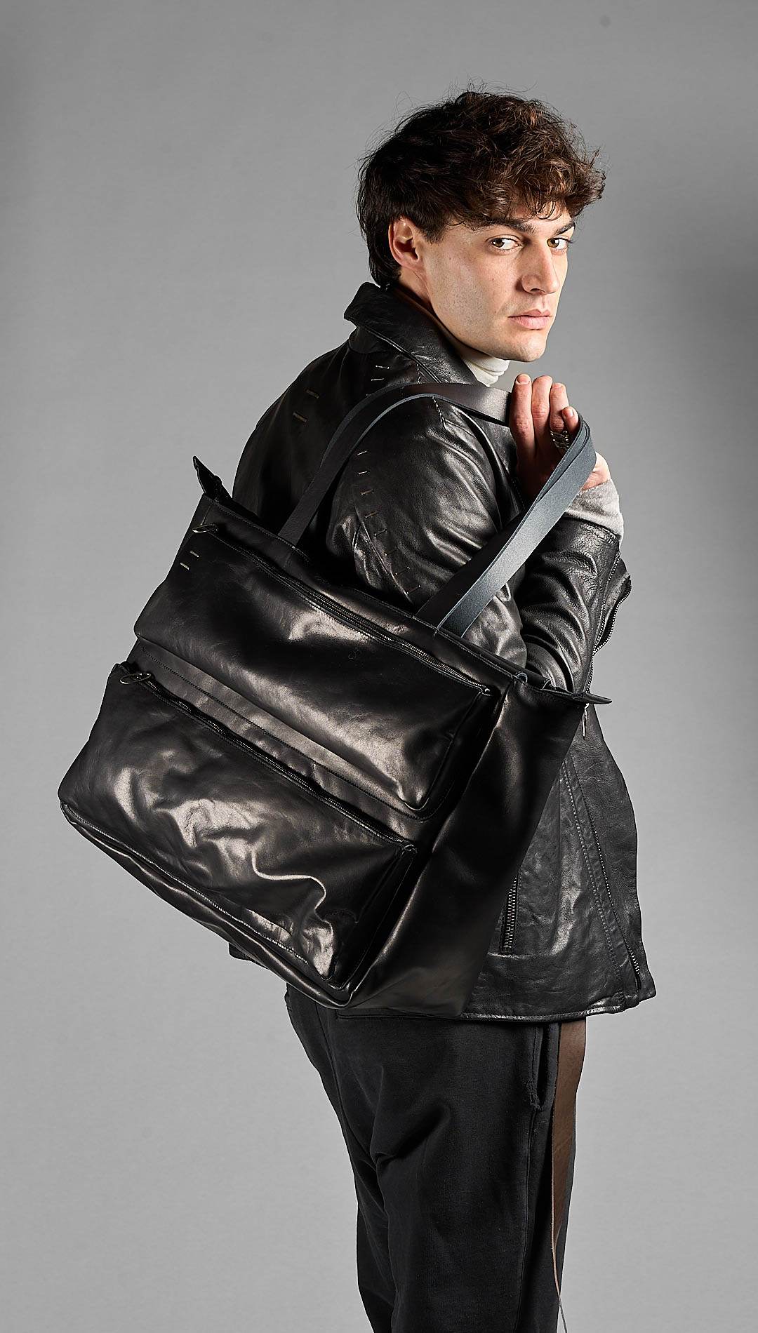 daniele basta leather and silver bags - WEARING